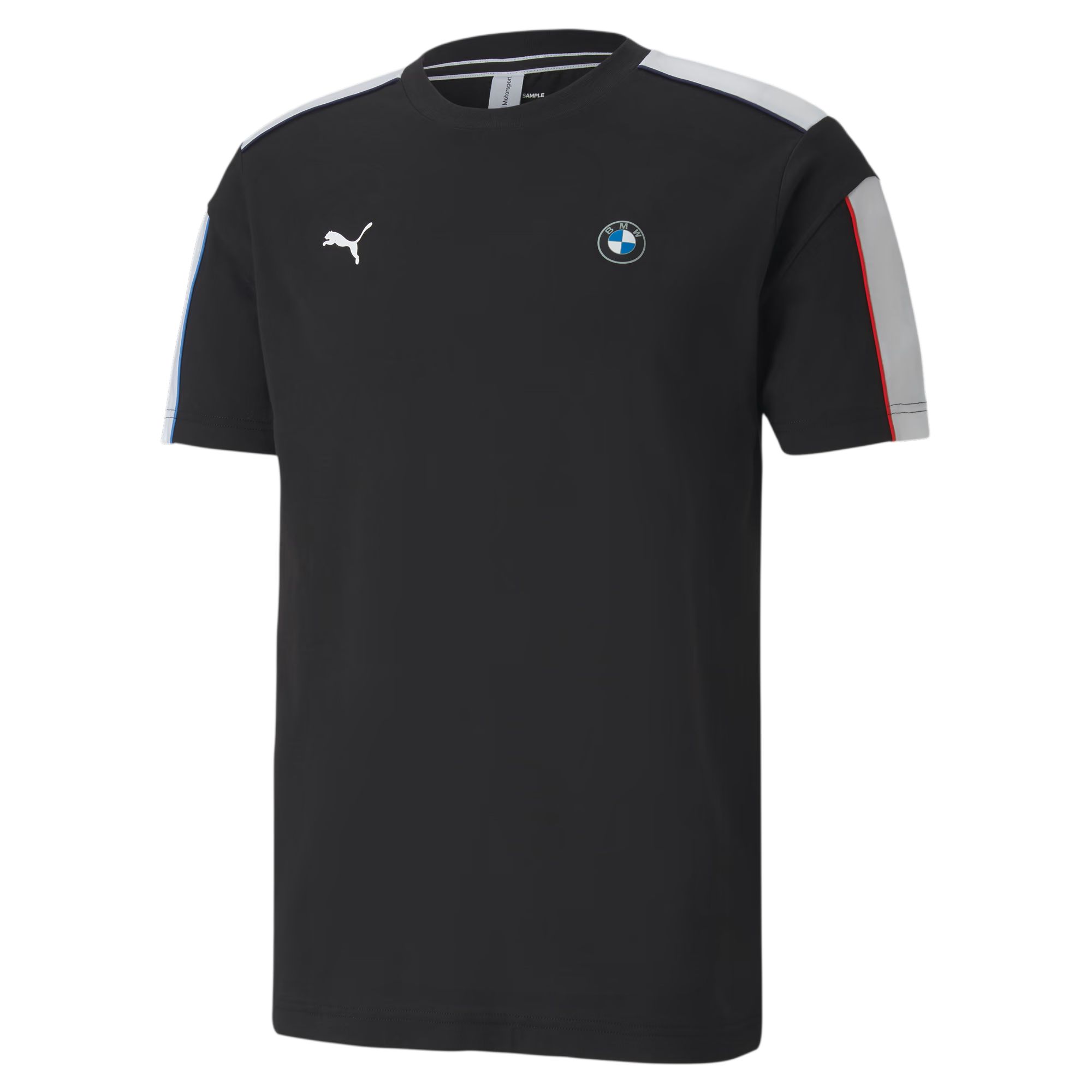 Puma X BMW Motorsport T7 Fashion Color Block Round Neck Short Sleeve Racing T-Shirt Men Tops 597993-01 S
