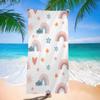 Cartoon Rainbow Print Beach Towel Colorful Bath Towels For Girl Microfiber Quick Dry Sand Free Beach Yoga Spa Gym Pool