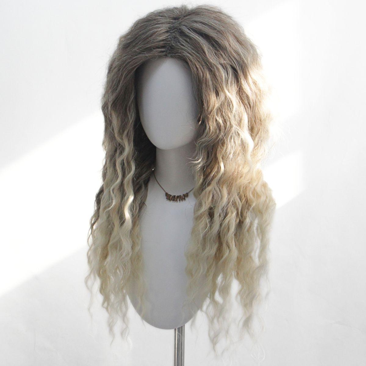 

Элегантный парик из смешанных цветов черного и золотого, синтетический парик из высокотемпературного волокна для женщин, для косплея, костюмированной вечеринки, подарки