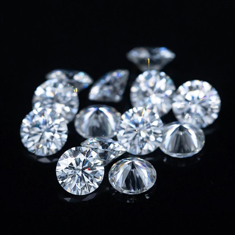 WUIHA Excellent Cut Round VVS1 D Real GRA Moissanite Loose Gemstones 100% Diamond Tested Fine Jewelry Accessories Wholesale