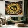 Custom Name BSC Young Boys Printed Tapestry – Wall Hanging for Bedrooms, Dorms, and Home Decor