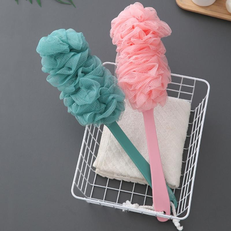 Long Handle Back Shower Brush Eco-Friendly Soft Bristles Exfoliating Body Scrubber for Daily Bath Spa