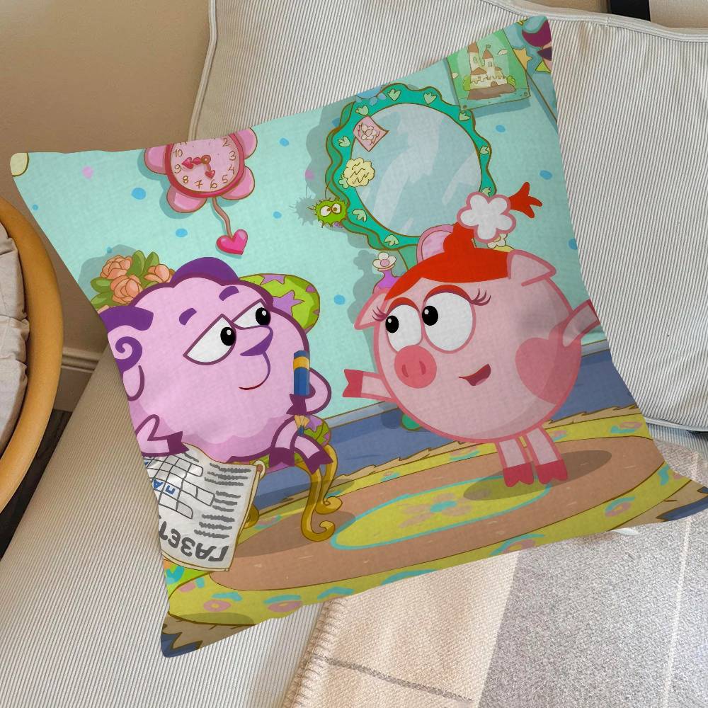 Anime Smeshariki carino Cuscino Copricuscino Federa Soggiorno Divano Arredamento Casa Personalizzato