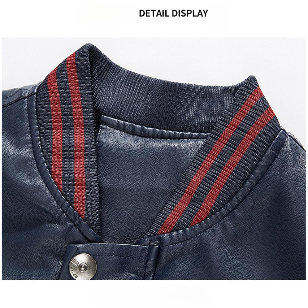 Pánská vysoce kvalitní baseballová bunda, patchworková barevná vyšívaná tištěná bunda z PU kůže, motorkářská bunda, podzimní bunda