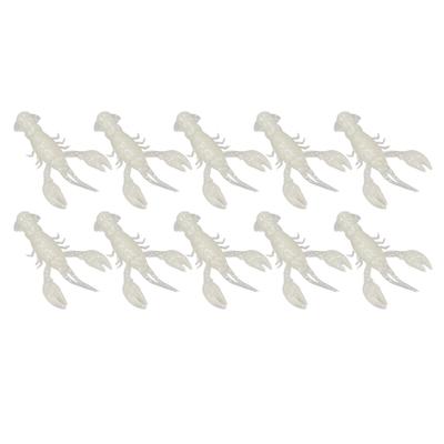 10pcs Soft Fishing Lure Crawdad Bait PVC Shrimp Artificial Soft Lure Baits for Bass FishingLuminous