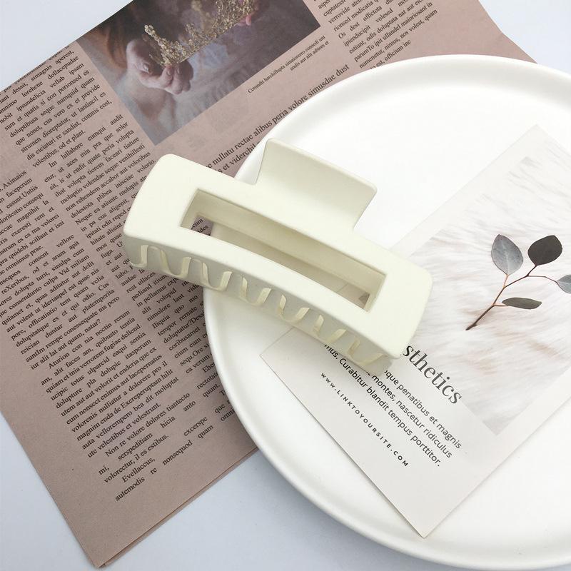 Matte Square Retro Acrylic Hair Claw Clip for Women