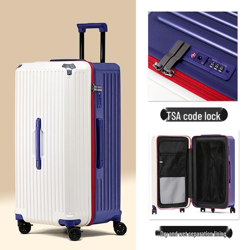 Premium 28-Inch Multi-Functional Women's Trolley Luggage with Brake Universal Wheels and Password Lock