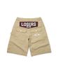 Lujeoseukeulleob Lc Logo Applique Bermuda Cotton Pants Beige