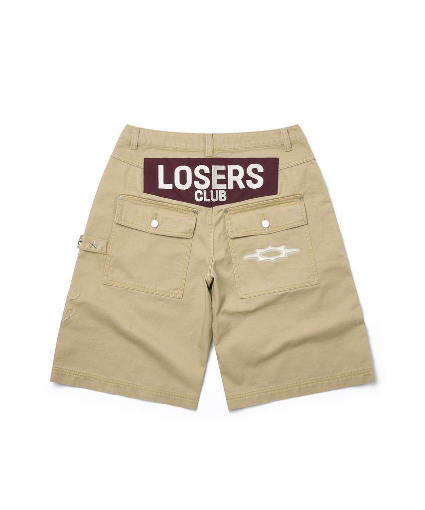 Lujeoseukeulleob Lc Logo Applique Bermuda Cotton Pants Beige