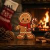 Christmas Theme Room Decor Wooden Table Decorations, Santa Claus Snowman Reindeer Desktop Ornaments, Festive Home Office Accents Distressed