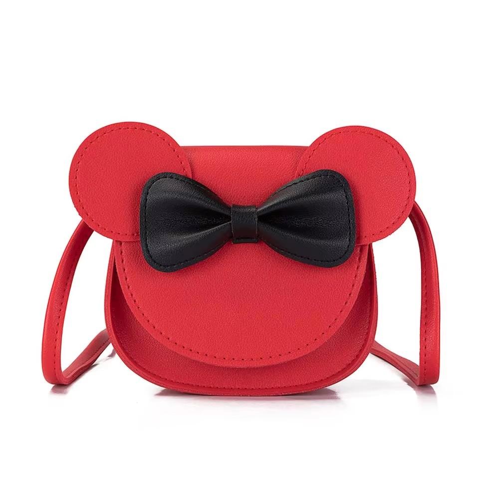 Girl Coin Purse Children Wallet Small Coin Box Bag Cute Mouse Bow Kid Money Bag Baby Rabbit Shoulder Bag Purse