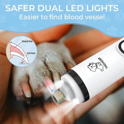 Elektrische Hundenagelschere für Hundenagelschleifer Wiederaufladbare USB-Ladung Haustier Leise Katze Pfoten Nagelpflege Trimmer Werkzeuge