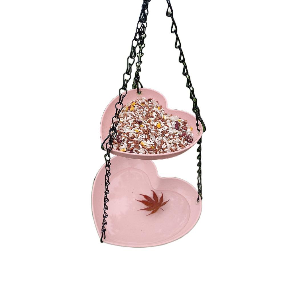 Vogelfutterteller mit großer Kapazität Hängende Vogeltränke Doppelschichtiger Futterspender Outdoor