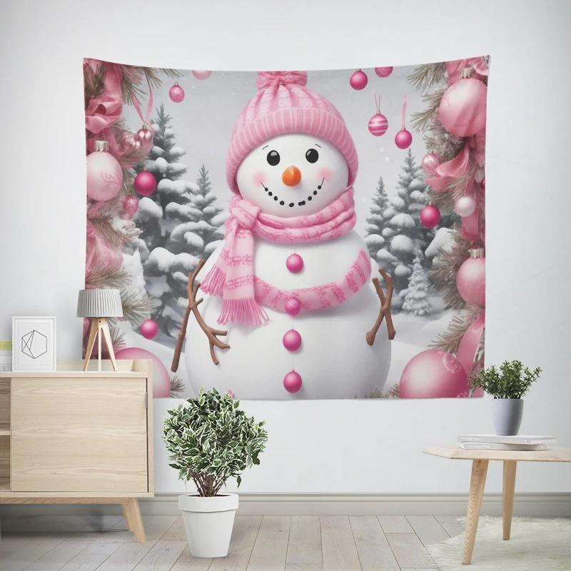 Новогодний рождественский милый узор снеговика для гостиной и спальни — фото 6