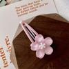 Hair Accessories Sakura Hairpin Pink Sweet Barrettes Lovely Flower Hair Clip  Children