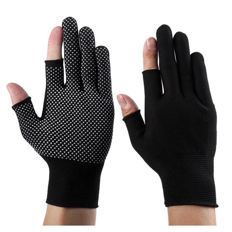 

Gloves Exposed Two Finger Half Finger Gloves Summer Non-Slip Breathable and Wearable Touch Screen Fishing Outdoor Sports Driving Sun Protection [Non Slip] Black Dew two fingers [8 pairs]]