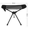 Aluminum Alloy Chair Footrest Black Camping Fishing