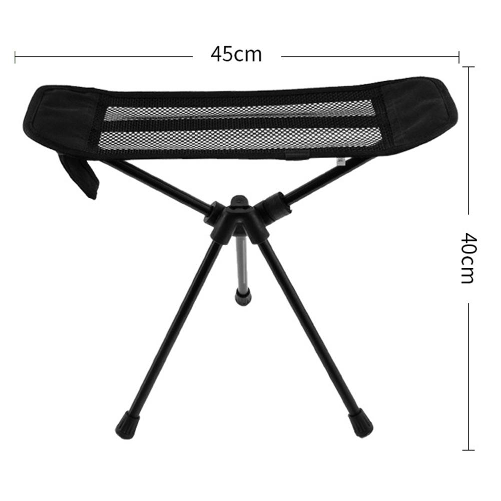 Aluminum Alloy Chair Footrest Black Camping Fishing