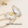 Princess and Knight S925 Sterling Silver Commemorative Couple Rings for Men and Women - Fashionable Qixi Festival Gift