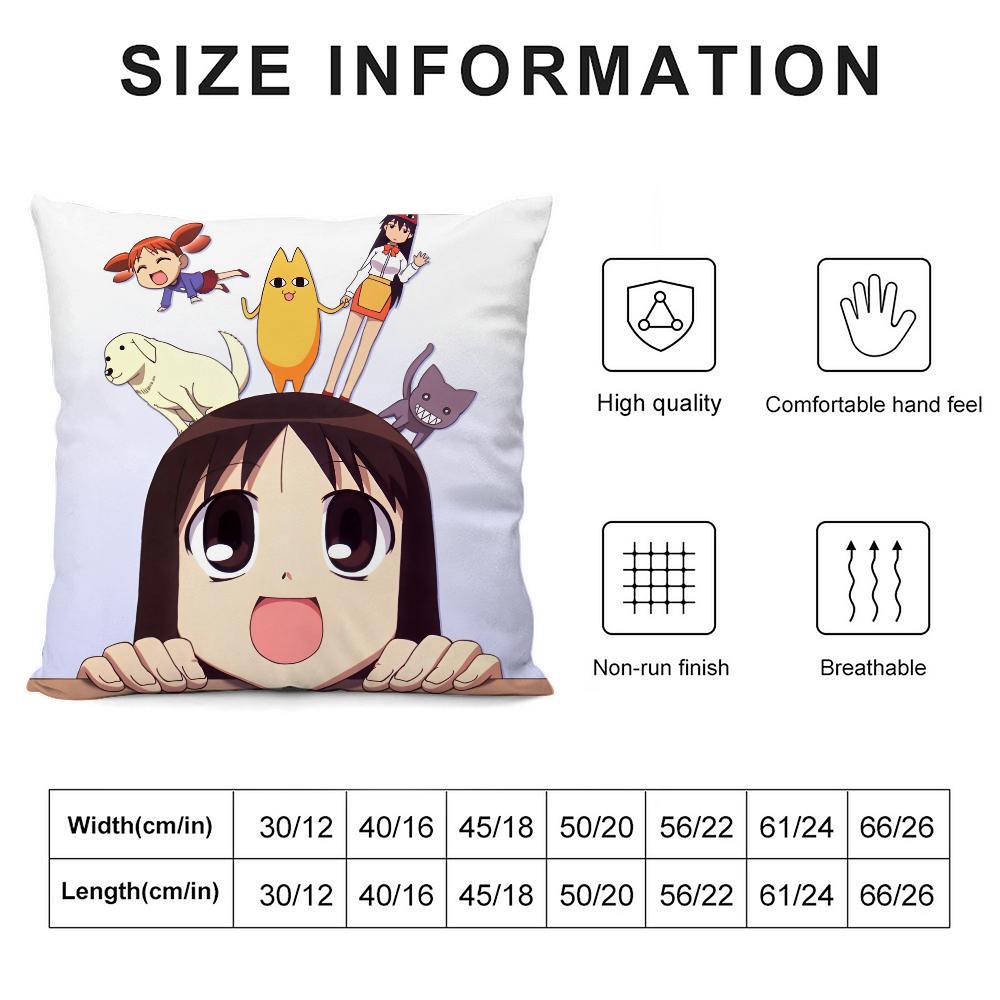 Anime A-Azumanga Daioh Kissenbezug 3D-Druck Polyesterfaser 40*40 cm Zuhause Sofa Dekoration Festivalgeschenk