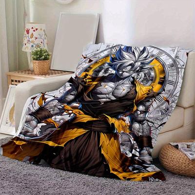 1pc Timeless Hero Goku Blanket Seasonal Home Decorative Throw for Room, Cute Gift Idea, Living Room .D100