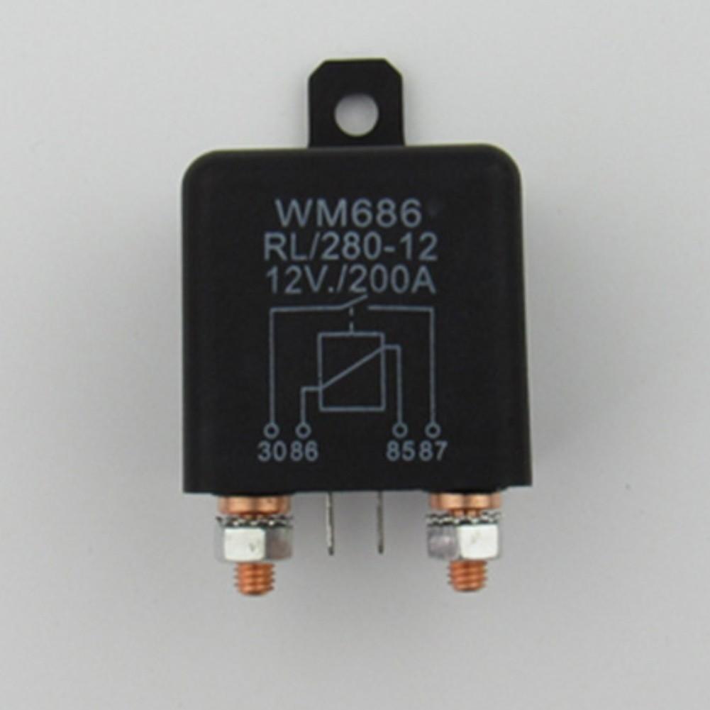 Relais 12V 200A Relais de Voiture 200A Relais 2 Broches 2 Bornes Capacité de Courant 200A