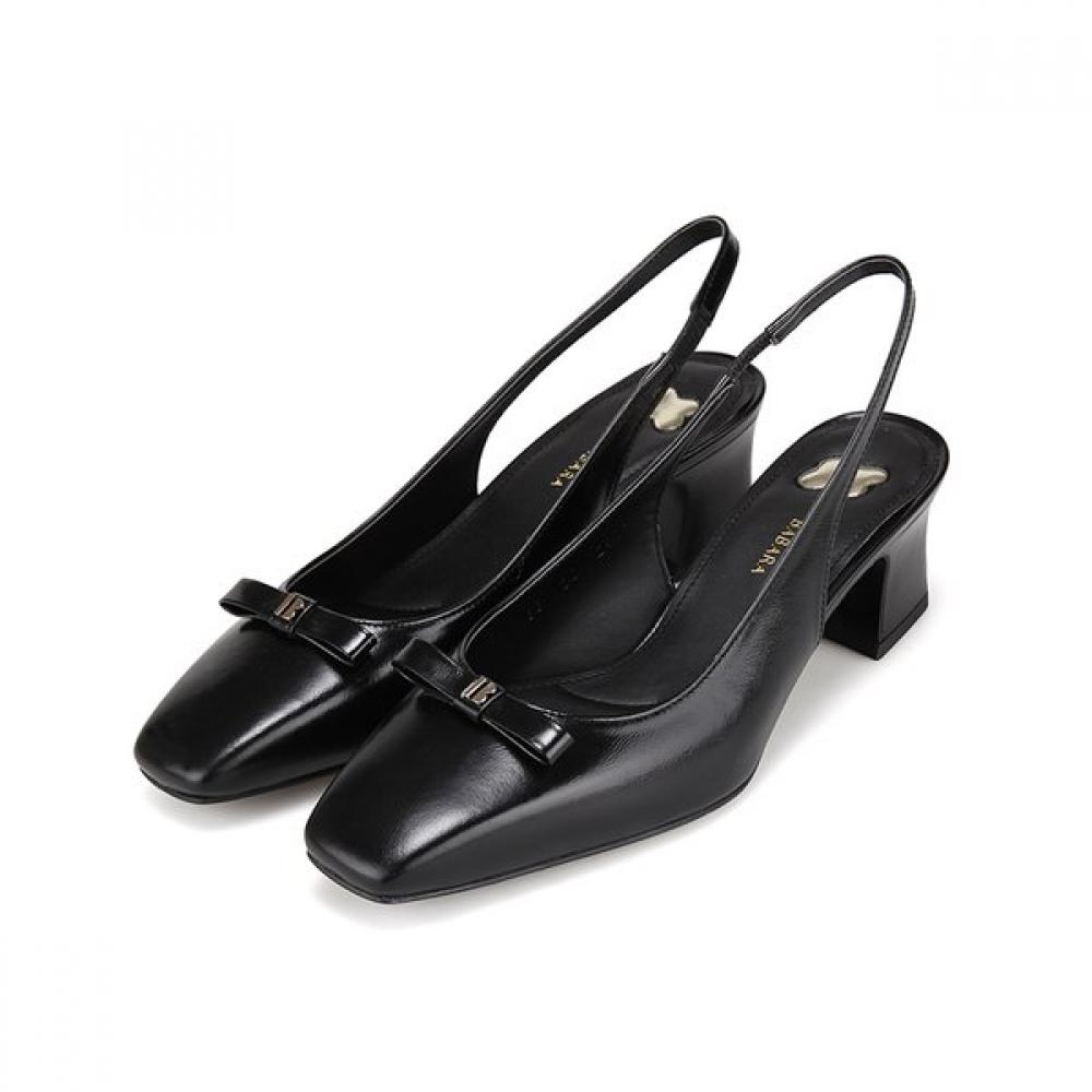Barbara Leather Square 5cm Women S Slingback Bbi201bk 250mm