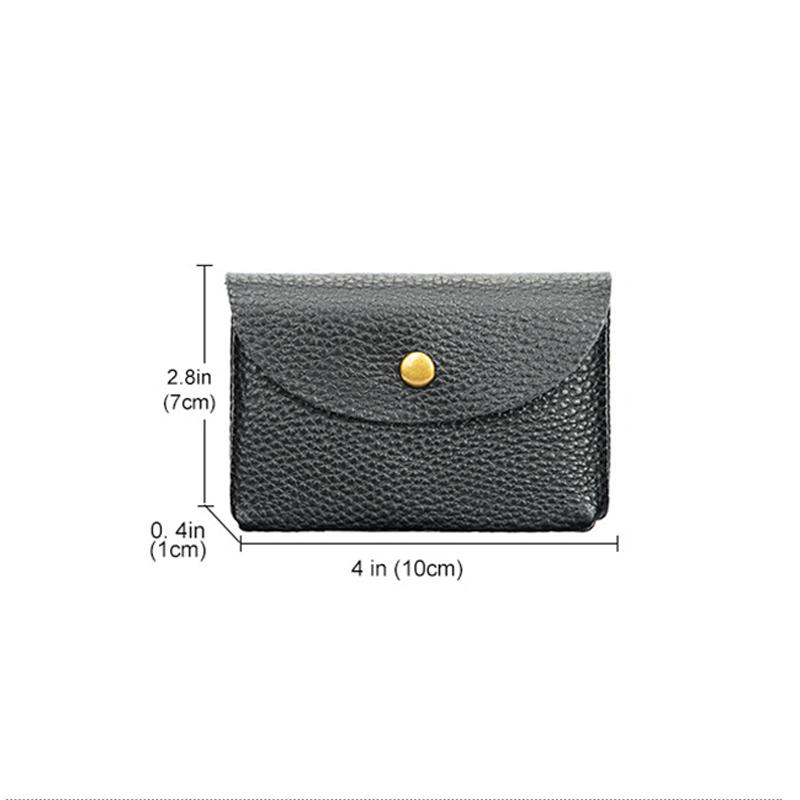 New Retro Leather Mini Minimalist Storage Card Bag Mens Top Cowhide Pocket Money ID Cards Credit Card Holder Slim Wallet