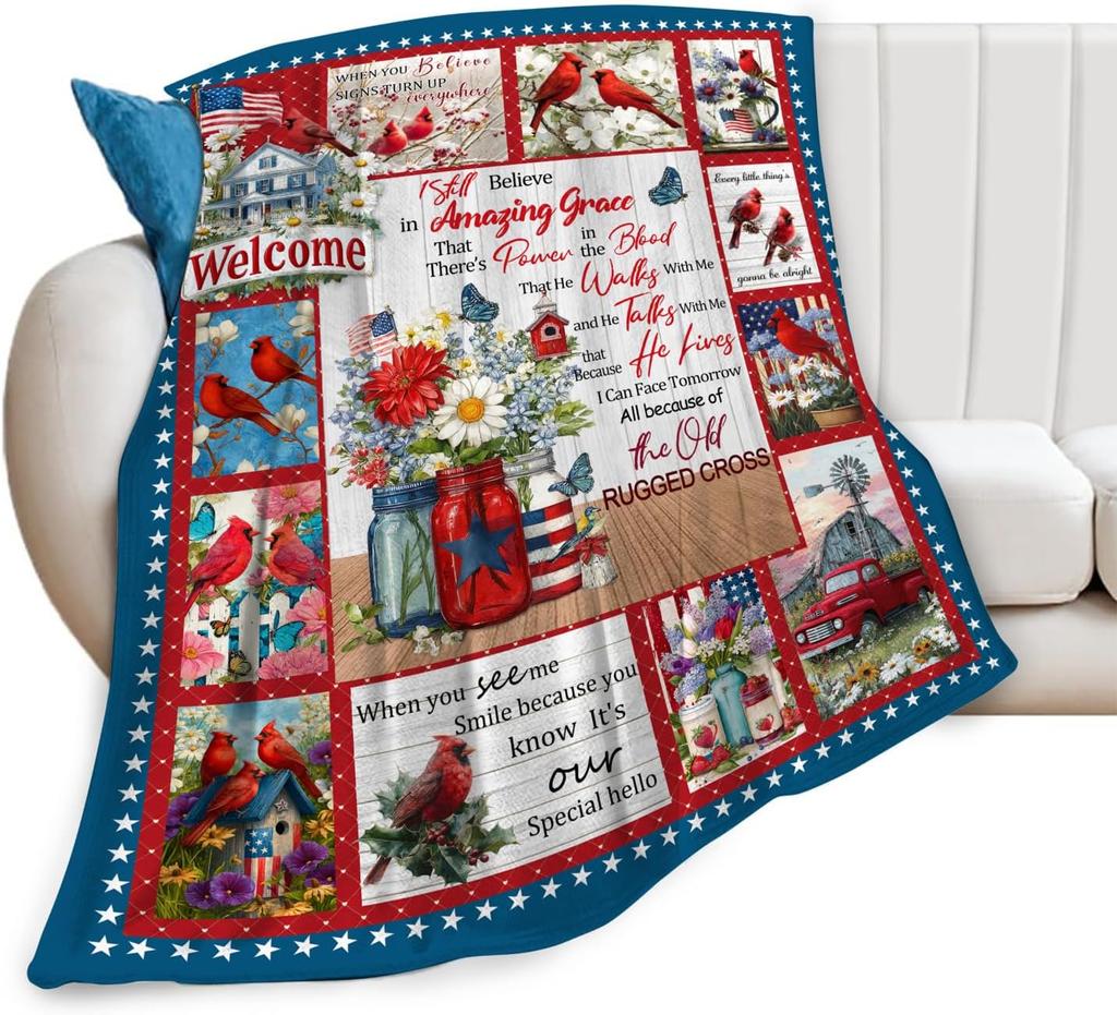 Christmas Blanket Funny Santa Claus Throw Blankets for Girls Boys Super Soft Warm Fleece Flannel Deer Fox Animal Throws Gifts