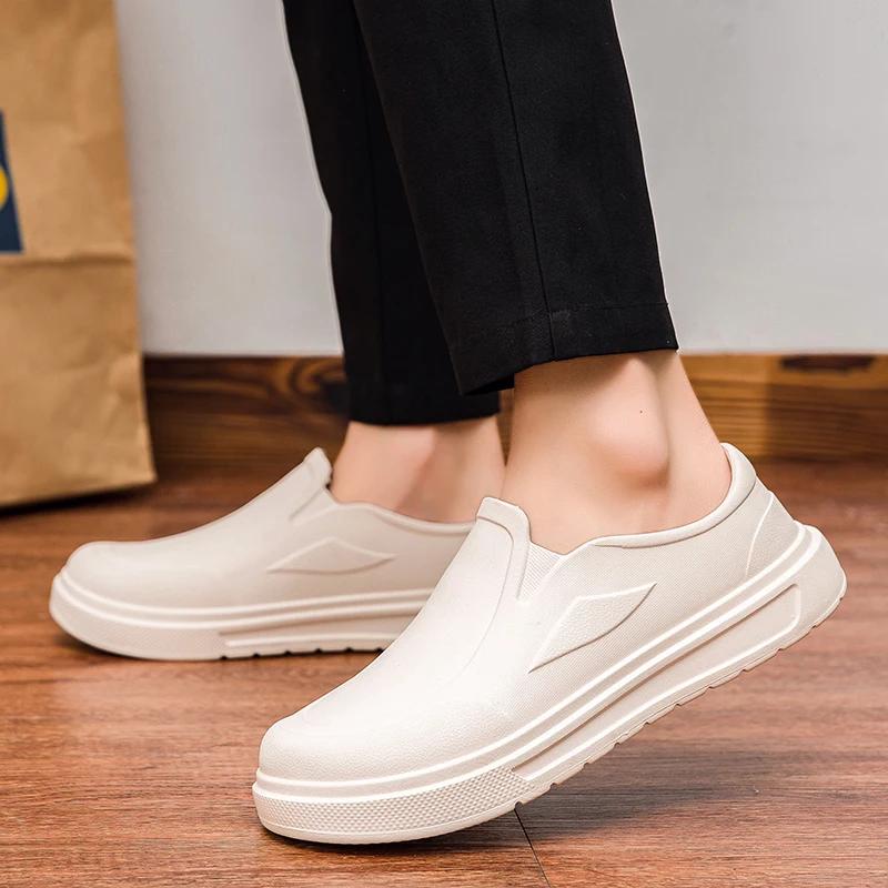 Heren Kokschoenen Antislip Oliebestendig Vuilafstotend Keukenschoenen Werkschoenen Sneldrogend Regenschoenen Grote Maat Ademende Klompen