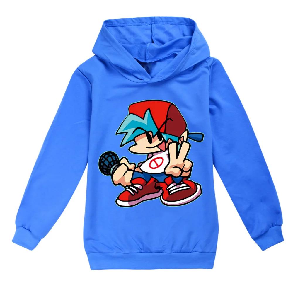 Friday Night Funkin Kinder Frühling Herbst Hoodie Shirt Kinder Jungen Cartoon Print Hoody Tops Sweatshirt Mädchen Casual Wear Kleidung