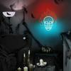 Skull Fire Neon Walls Decorated with Dimmable Halloween LED,USB-powered Men Cave Bar Club Game Room Halloween Party Decorations