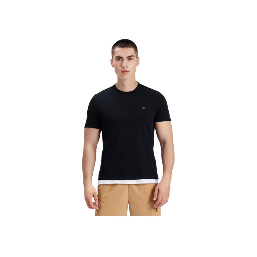 Emporio Armani Short Sleeve Round Neck T-Shirt Men Tops Black 8N1T80-1J0AZ-0999