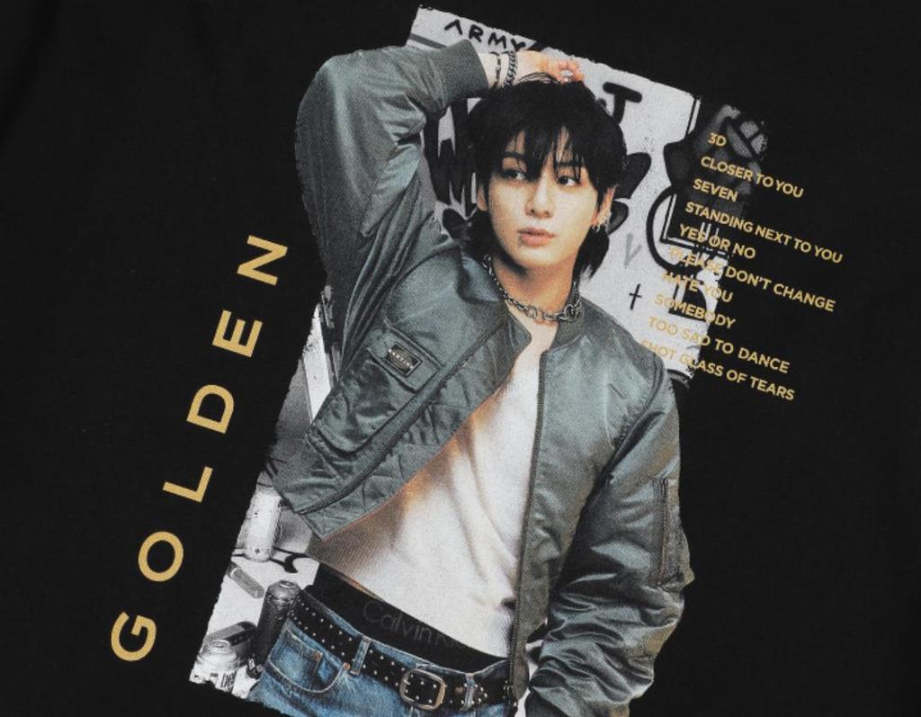 Футболка BTS Jungkook Golden L/S размер M – купить по низким ценам