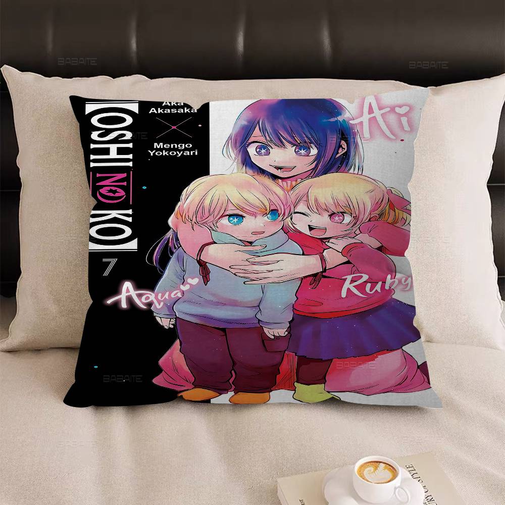 Oshi-No-Ko Anime Cushion Cover Decorative Pillow Sofa Home Decor Case Pillow Cases