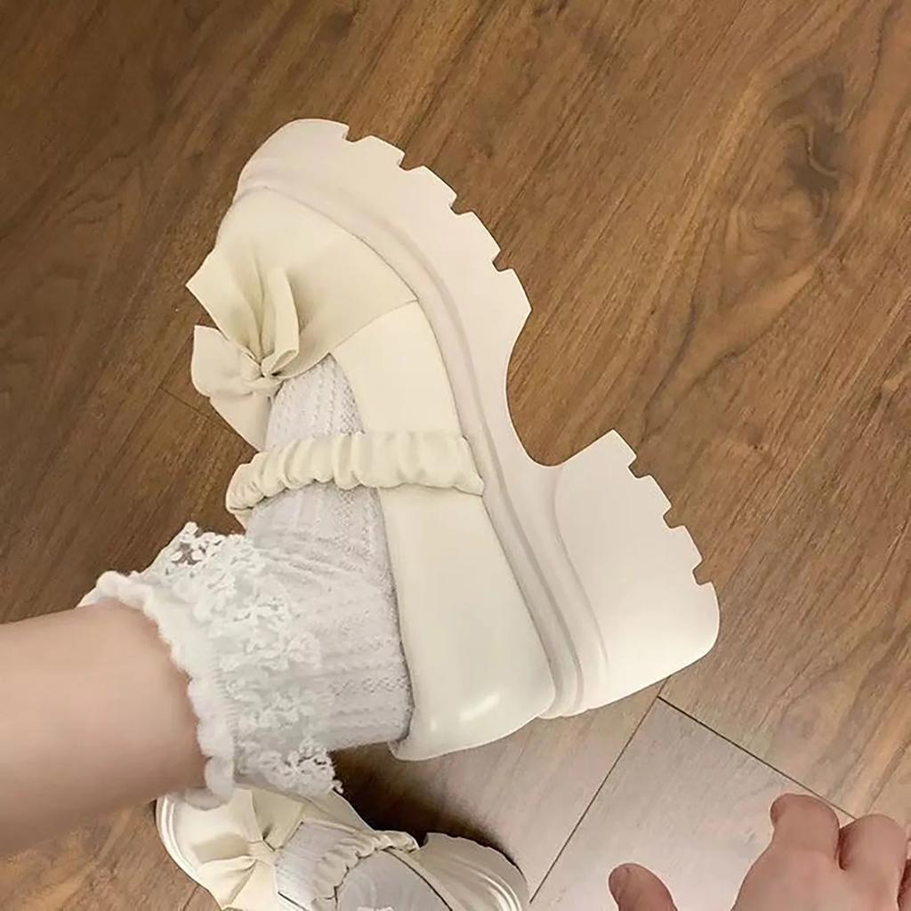 Fashion 2025Closed Toe Shoes for Women Casual  Bow Chunky Heel Loafers – Stylish Jane Shoes For Skirts