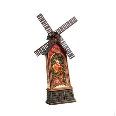 Christmas Lantern Snow Globe Decoration Windmill Music Box Creative Shimmering