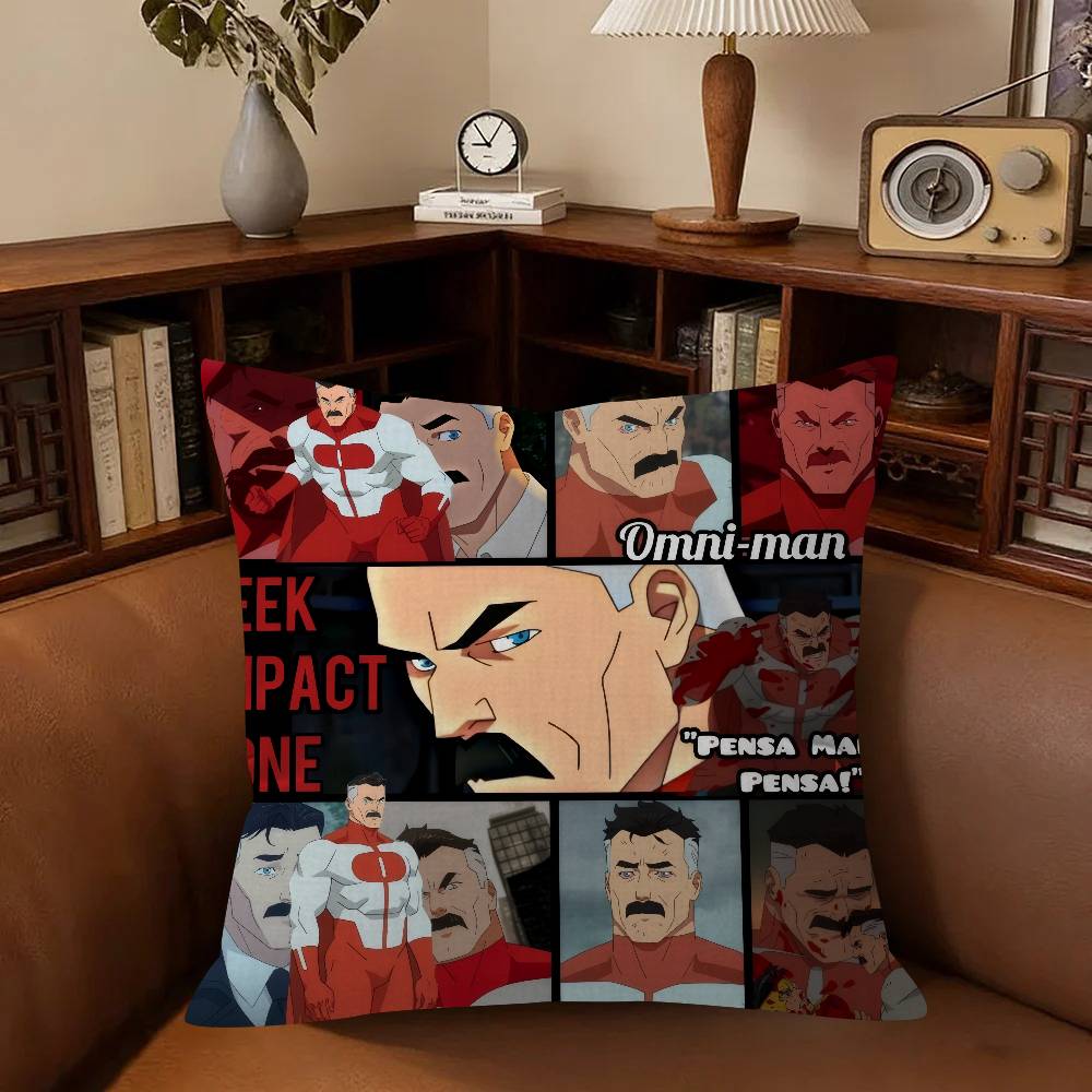 Anime IInvincible OOmni Man Cushion Pillow Cushion Cover Pillowcase Living Room Sofa Home Decor Customized