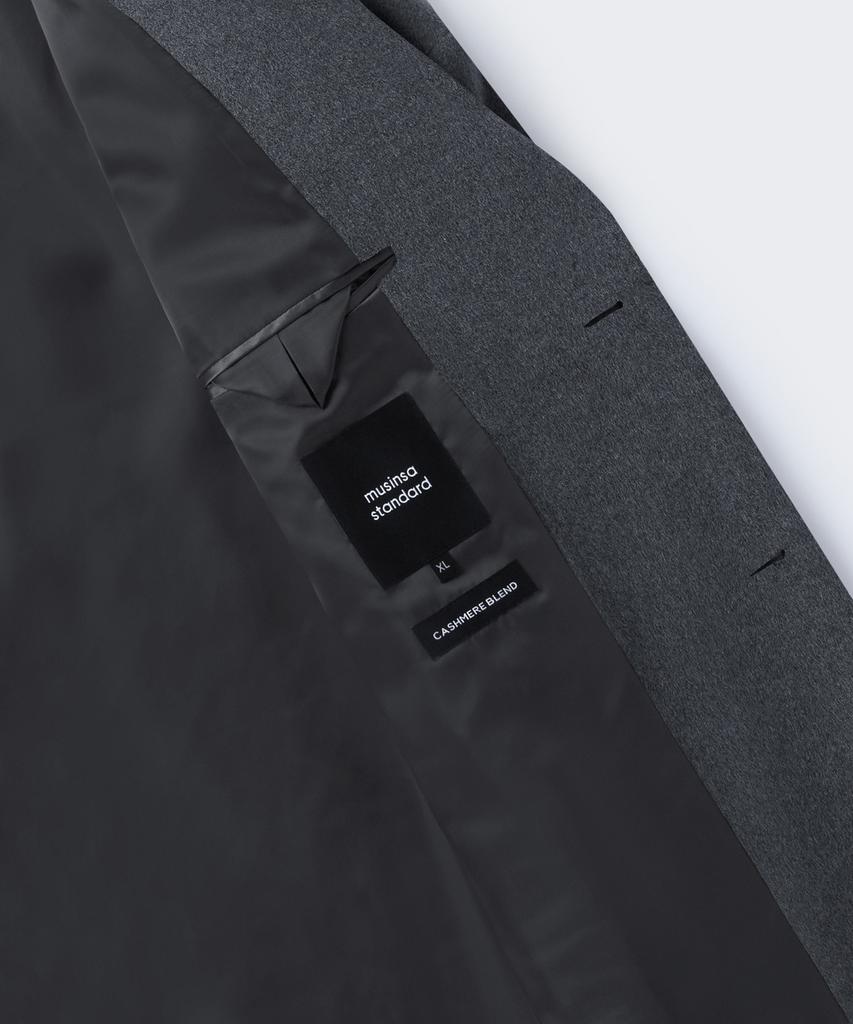 Musinsa Standard Cashmere Blend Oversized Single Coat [Medium Grey]