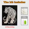 Perlmutt Weißer Tiger DIY Diamantmalerei Kits 15,7x19,6 Zoll Edelstein Kunst Diamantmalerei Kits Ohne Rahmen für Erwachsene Geschenkidee Heimwanddekoration