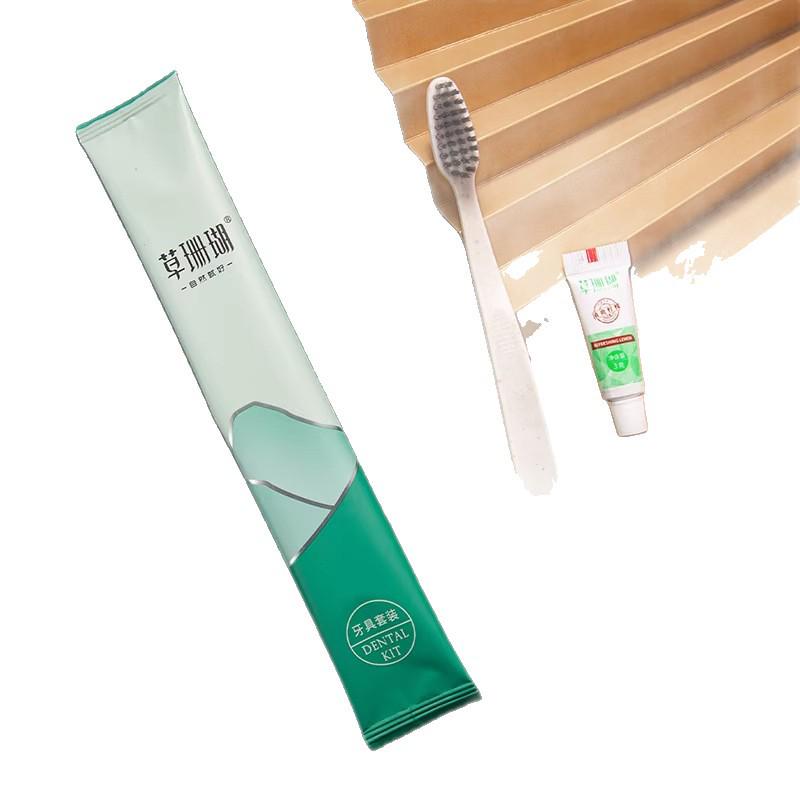 Cao Shanhu Travel Dental Kit: Disposable Toothbrush, Toothpaste, Comb for Hotel & Guest Use 10g Soap - 50 Pieces