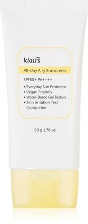 

Klairs All-day Airy Sunscreen Light Protective Gel-Cream Spf 50+ TU прозрачный