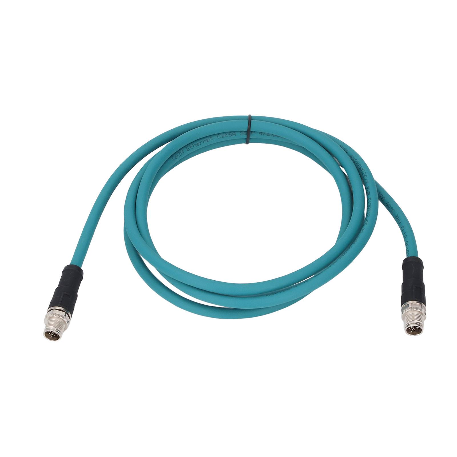 

M12 Ethernet-кабель, 8-контактний X, кодований між контактами CAT6A Мережа IP67 Водонепроникне промислове обладнання