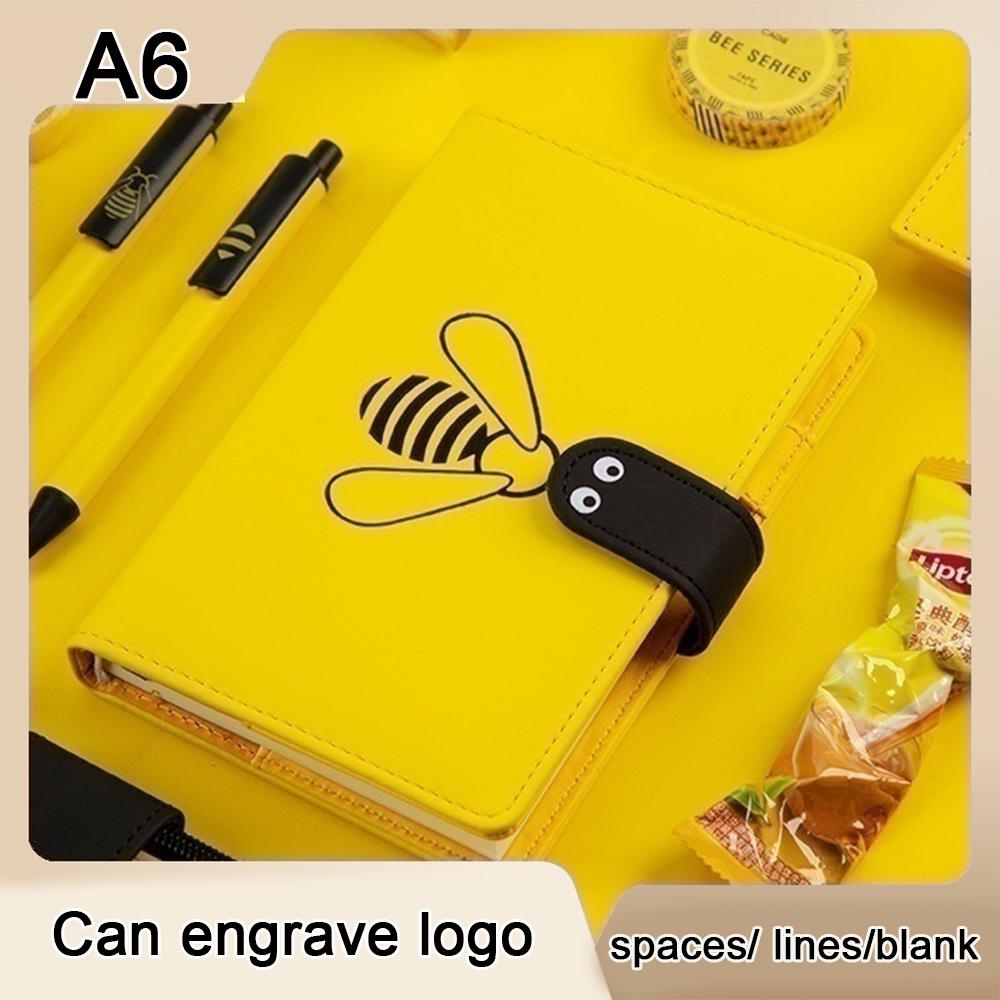 

(Логотип можно выгравировать) Детский кожаный блокнот А6 с пряжкой, горизонтальными линиями/квадратиками/пустыми внутренними страницами, деловой блокнот, ученический дневник