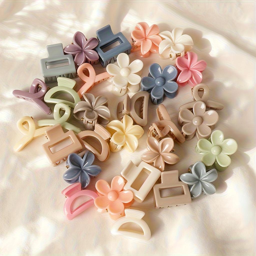 

Assorted Minimalist Solid Color Small Hair Clips 30-Piece Set, Variety of Cute Designs
