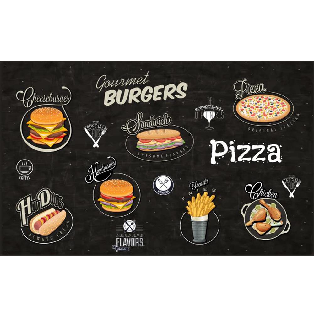 3D Pizza Essen Tapete Snack Bar Industrie Dekor Wandbild Fast Food Restaurant Pizza Tapete