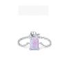 Tancise Classic 925 Sterling Silver Opal Ring Ladies Jewelry Wedding Promise Party Gift