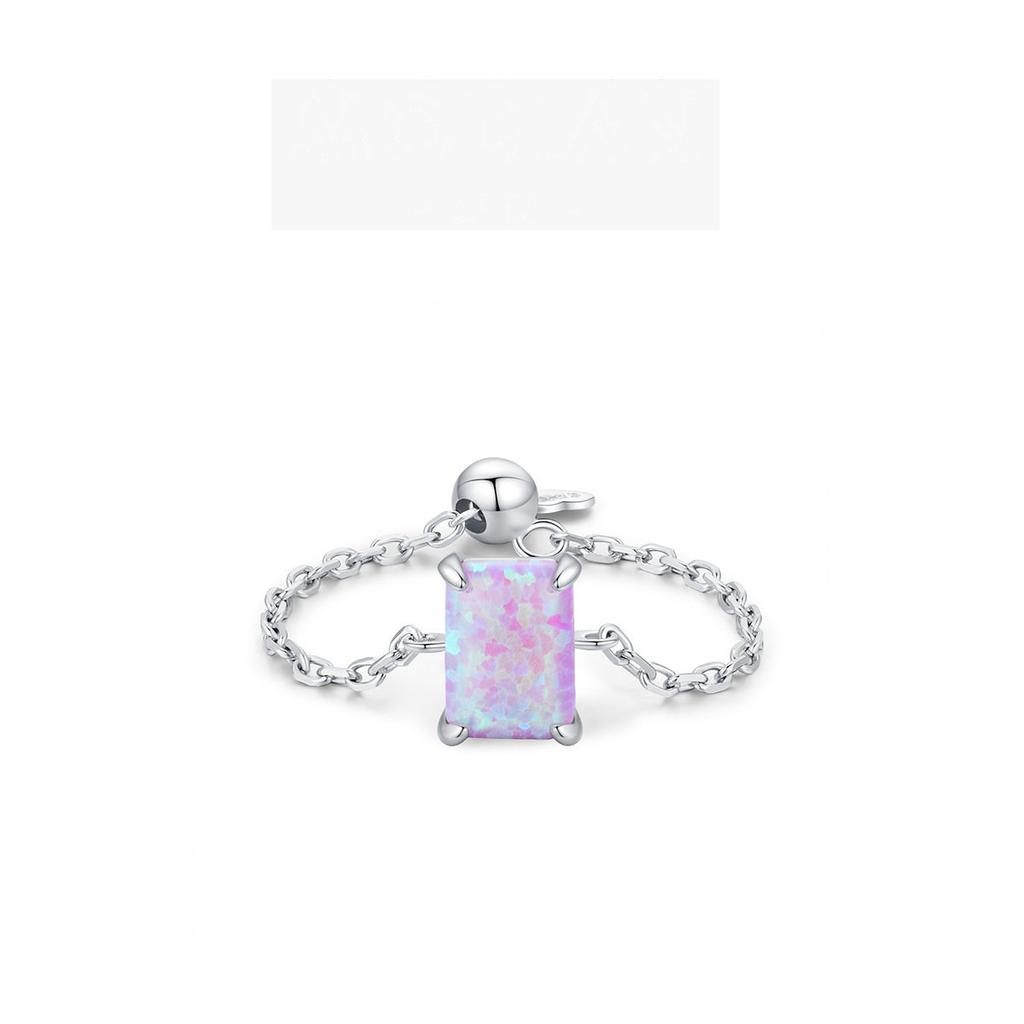 Tancise Classic 925 Sterling Silver Opal Ring Ladies Jewelry Wedding Promise Party Gift