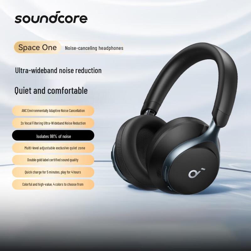 SoundCore Space One Wireless Bluetooth Noise-Cancelling Headphones
