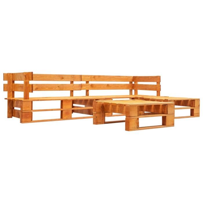 Maison Exclusive - Salon de jardin palette 4 pcs avec coussins gris bois